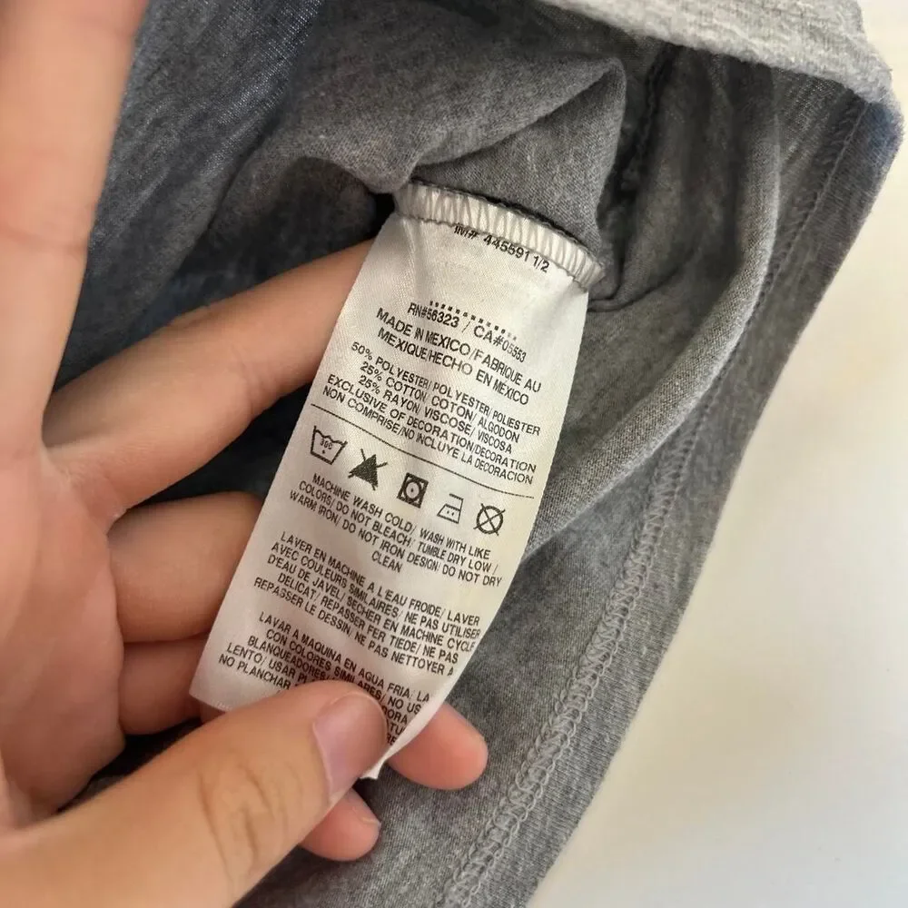 Nike Women's Grey and Black T-shirt